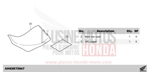 KIT,LOW SEAT *PBA04L* CRF1100D4R de 2024
